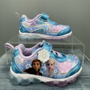 Disney’s Frozen 2 Anna & Elsa Toddler Girl’s Light-up Shoes Light Blue Size 6